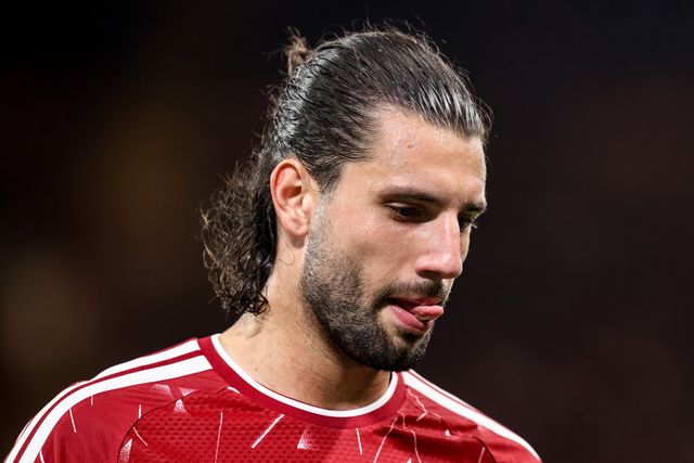 Dominik Szoboszlai of Liverpool sticks his tongue out during the UEFA Champions League Matchday 1 of 8 match Liverpool vs Atletico Madrid at Anfield, Liverpool, United Kingdom on 09 September 2026

(Photo by Alfie Cosgrove/News Images)