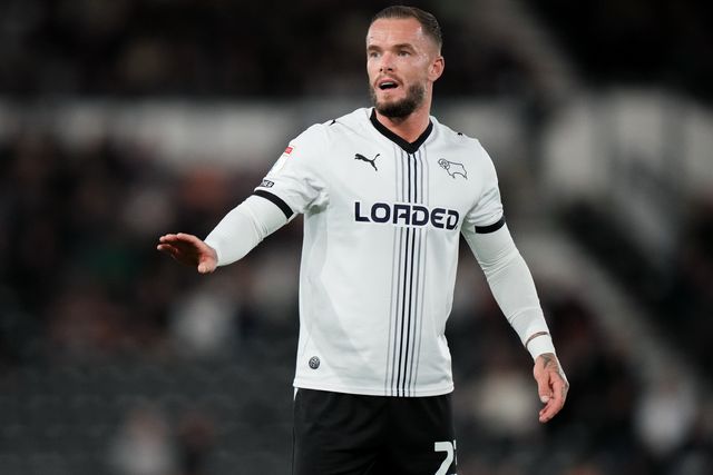 Joe Ward of Derby County gives his team instructions  during the Sky Bet Championship match Derby County vs West Bromwich Albion at Pride Park Stadium, Derby, United Kingdom on 09 September 2026

(Photo by Maynard Manyowa/News Images)
