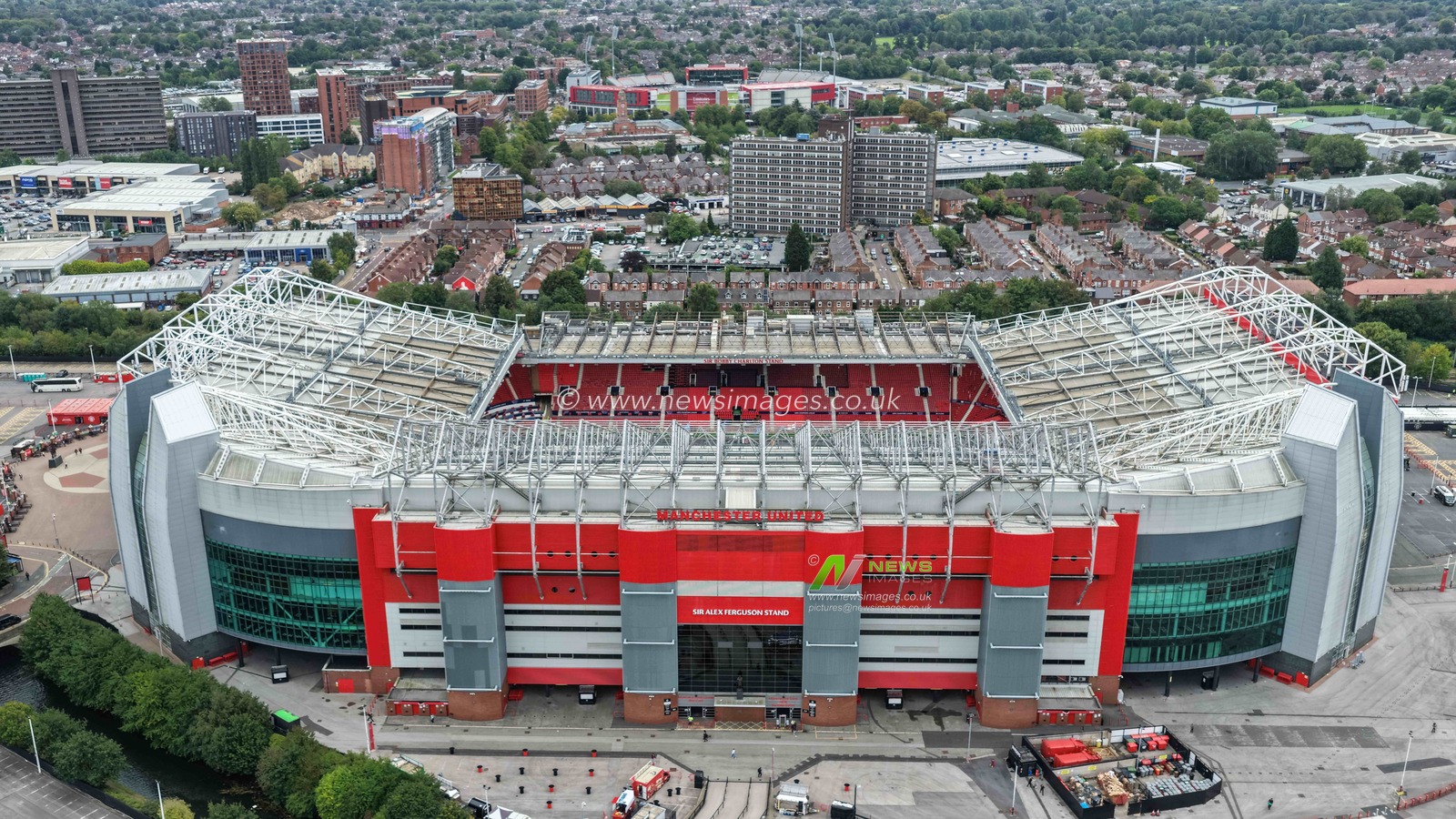 An aerial view of Old Trafford also known as the Theatre Of Dreams during the UEFA Champions League Matchday 1 of 8 match Manchester United vs Sabah FK at Old Trafford, Manchester, United Kingdom on 10 September 2026

(Photo by Mark Cosgrove/News Images)