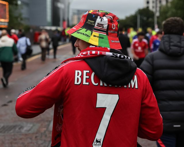Manchester United with No 7 Beckham shirt on during the UEFA Champions League Matchday 1 of 8 match Manchester United vs Sabah FK at Old Trafford, Manchester, United Kingdom on 10 September 2026

(Photo by Mark Cosgrove/News Images)