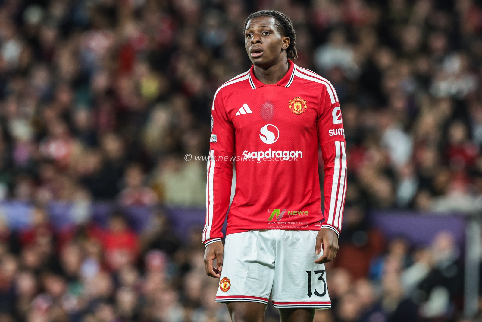Patrick Dorgu of Manchester United during the UEFA Champions League Matchday 1 of 8 match Manchester United vs Sabah FK at Old Trafford, Manchester, United Kingdom on 10 September 2026

(Photo by Mark Cosgrove/News Images)