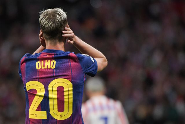 Dani Olmo of FC Barcelona during the UEFA Champions League Quarter Finals match Atletico Madrid vs Barcelona at Riyadh Air Metropolitano, Madrid, Spain on 14 April 2026

(Photo by Samuel Carreno/News Images)