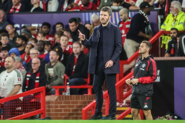 Michael Carrick manager of Manchester United gives his team instructions during the UEFA Champions League Matchday 1 of 8 match Manchester United vs Sabah FK at Old Trafford, Manchester, United Kingdom on 10 September 2026

(Photo by Mark Cosgrove/News Images)