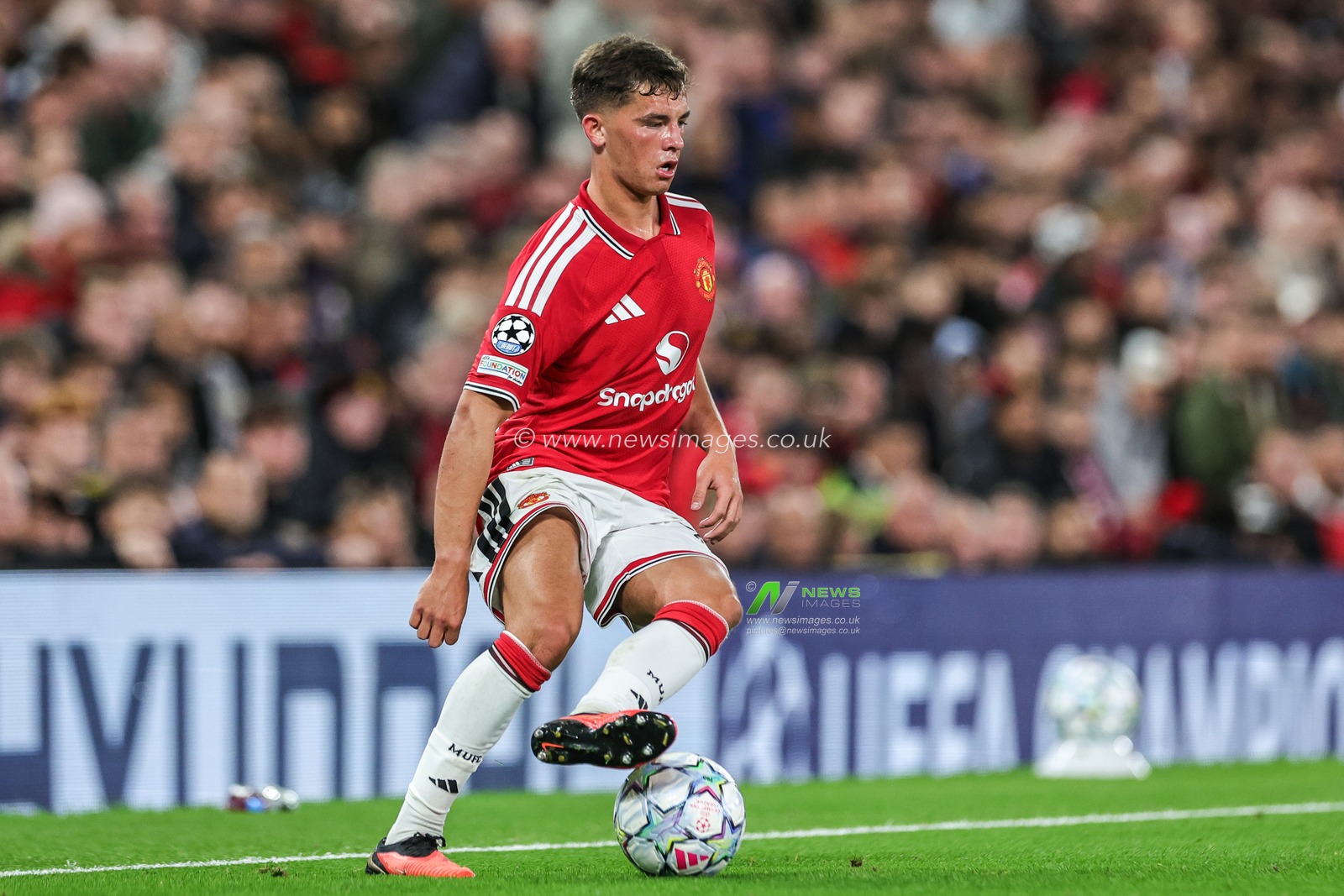 Shea Lacey of Manchester United in action during the UEFA Champions League Matchday 1 of 8 match Manchester United vs Sabah FK at Old Trafford, Manchester, United Kingdom on 10 September 2026

(Photo by Mark Cosgrove/News Images)