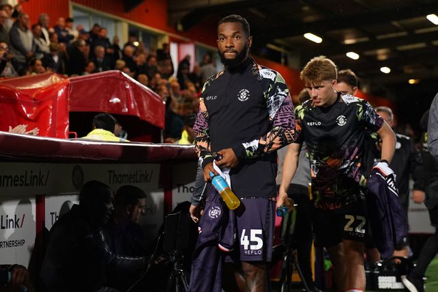 Kasey Palmer of Luton Town ahead of kick off during the Sky Bet League One match Stevenage vs Luton Town at Lamex Stadium, Stevenage, United Kingdom on 10 September 2026

(Photo by Harvey Murphy/News Images)