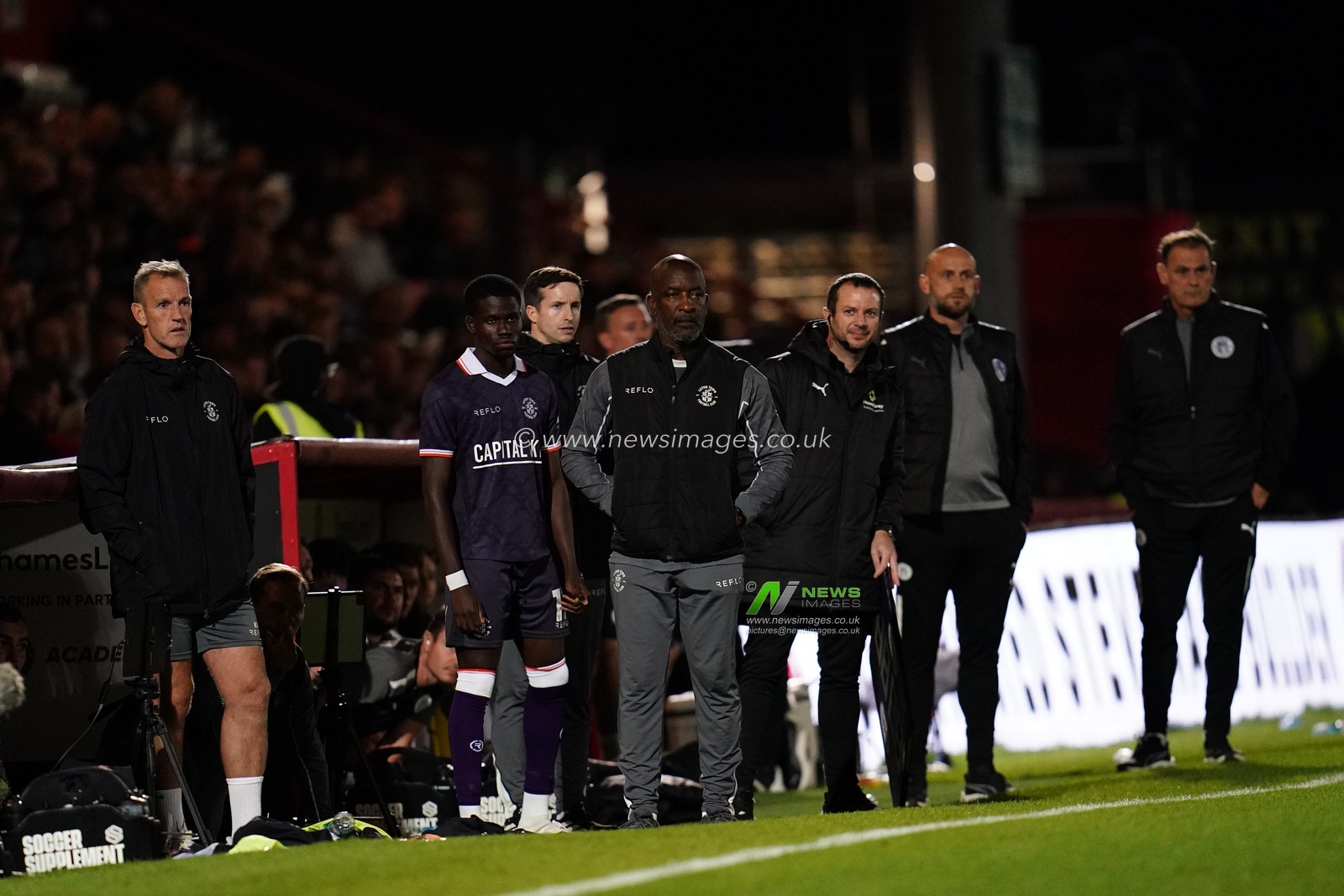 Luton town bench look on during the Sky Bet League One match Stevenage vs Luton Town at Lamex Stadium, Stevenage, United Kingdom on 10 September 2026

(Photo by Harvey Murphy/News Images)