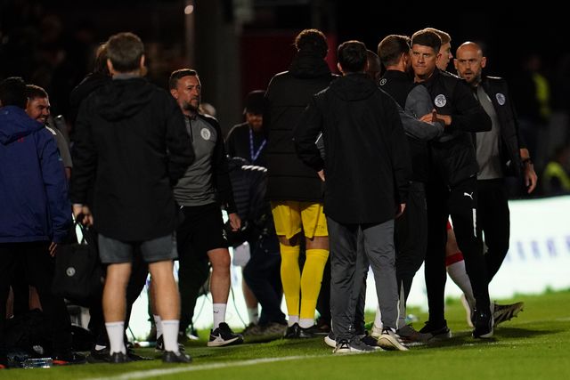 Alex Revell manager of Stevenage at full time during the Sky Bet League One match Stevenage vs Luton Town at Lamex Stadium, Stevenage, United Kingdom on 10 September 2026

(Photo by Harvey Murphy/News Images)