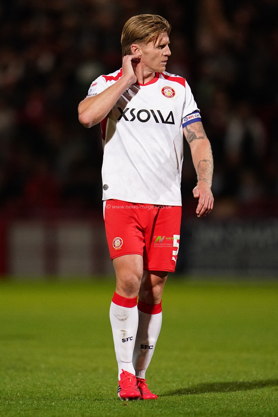 Carl Piergianni of Stevenage during the Sky Bet League One match Stevenage vs Luton Town at Lamex Stadium, Stevenage, United Kingdom on 10 September 2026

(Photo by Harvey Murphy/News Images)