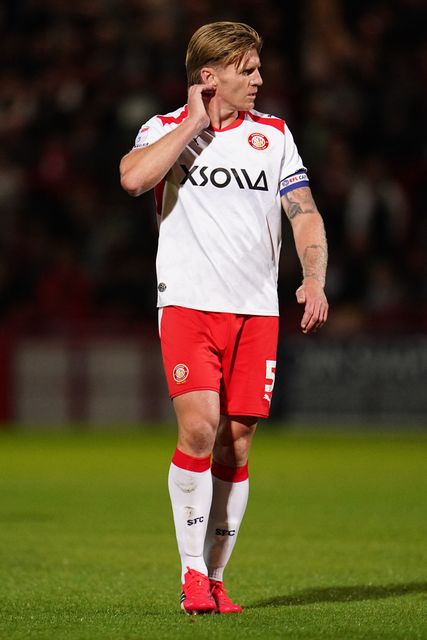 Carl Piergianni of Stevenage during the Sky Bet League One match Stevenage vs Luton Town at Lamex Stadium, Stevenage, United Kingdom on 10 September 2026

(Photo by Harvey Murphy/News Images)