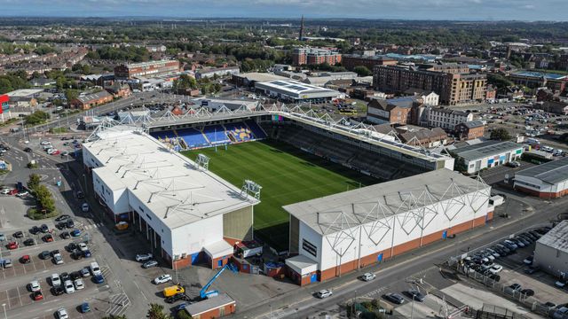 An aerial view of The Halliwell Jones Stadium during the Betfred Super League round 27 match Warrington Wolves vs Toulouse Olympique at The Halliwell Jones Stadium, Warrington, United Kingdom on 11 September 2026

(Photo by Mark Cosgrove/News Images)