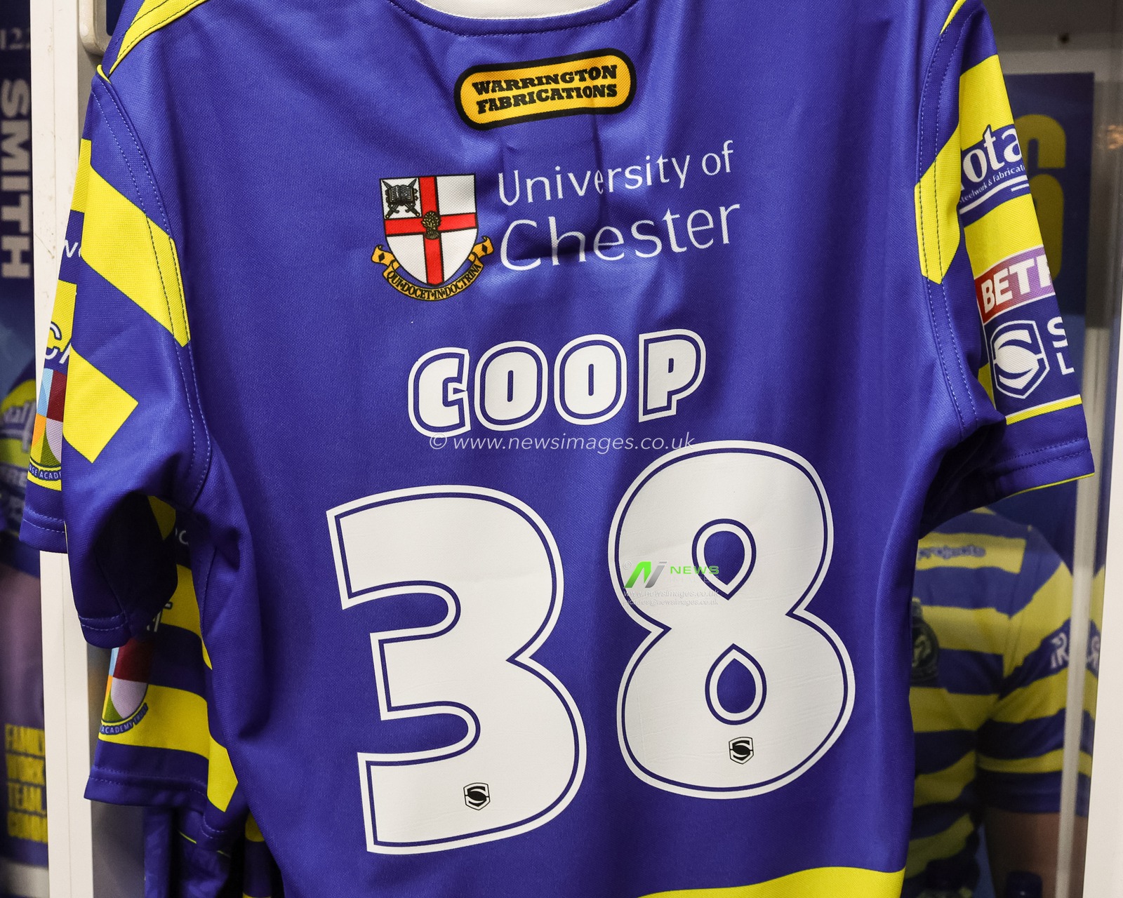 The embroiled shirt of Daniel Coop of Warrington Wolves who makes his Super League debut during the Betfred Super League round 27 match Warrington Wolves vs Toulouse Olympique at The Halliwell Jones Stadium, Warrington, United Kingdom on 11 September 2026

(Photo by Mark Cosgrove/News Images)