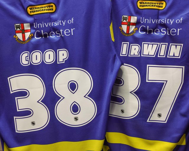 The embroiled shirts of Daniel Coop and Patrick Irwin of Warrington Wolves who makes his Super League debut during the Betfred Super League round 27 match Warrington Wolves vs Toulouse Olympique at The Halliwell Jones Stadium, Warrington, United Kingdom on 11 September 2026

(Photo by Mark Cosgrove/News Images)