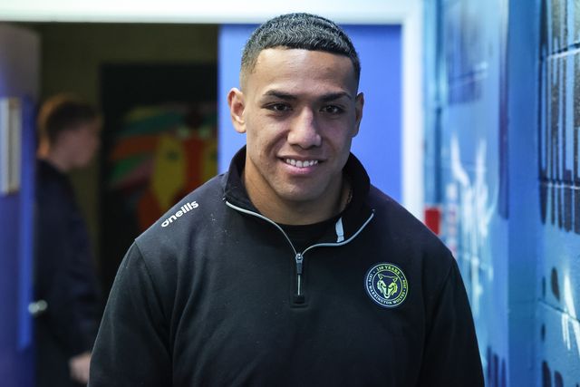 Albert Hopoate of Warrington Wolves arrives during the Betfred Super League round 27 match Warrington Wolves vs Toulouse Olympique at The Halliwell Jones Stadium, Warrington, United Kingdom on 11 September 2026

(Photo by Mark Cosgrove/News Images)