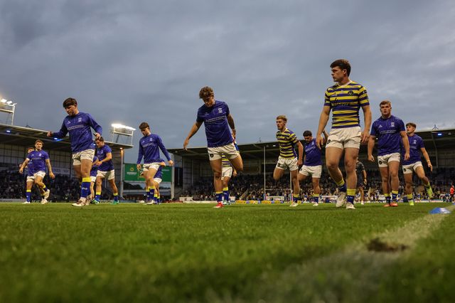 Warrington players in the pre-game warm up during the Betfred Super League round 27 match Warrington Wolves vs Toulouse Olympique at The Halliwell Jones Stadium, Warrington, United Kingdom on 11 September 2026

(Photo by Mark Cosgrove/News Images)