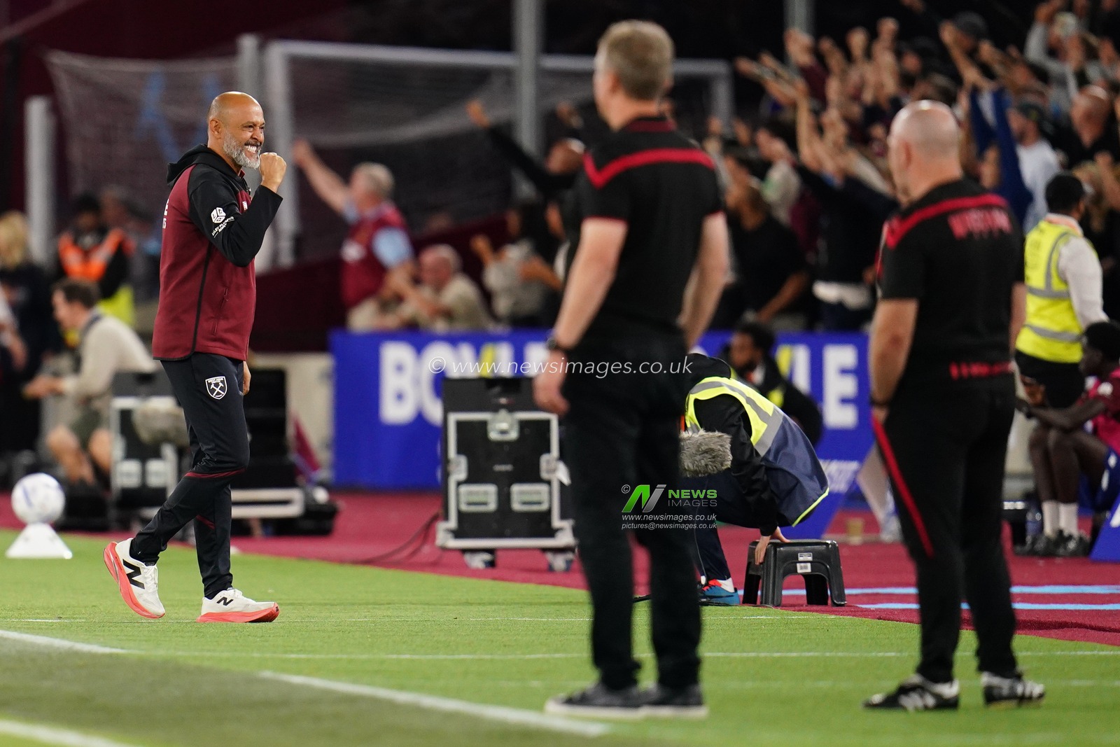 Nuno Espirito Santo manager of West Ham United celebrates 1-0 lead during the Sky Bet Championship match West Ham United vs Wrexham at London Stadium, London, United Kingdom on 11 September 2026

(Photo by Harvey Murphy/News Images)