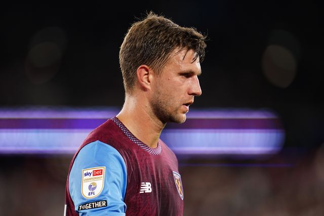 Joel Veltman of West Ham United during the Sky Bet Championship match West Ham United vs Wrexham at London Stadium, London, United Kingdom on 11 September 2026

(Photo by Harvey Murphy/News Images)