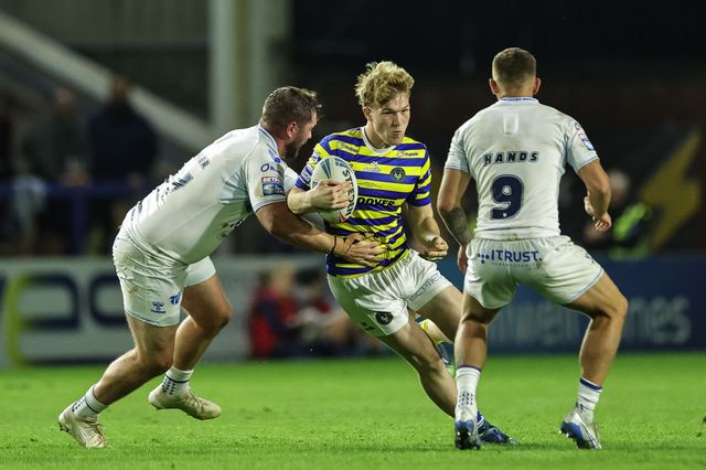 Daniel Coop of Warrington Wolves in action during the Betfred Super League round 27 match Warrington Wolves vs Toulouse Olympique at The Halliwell Jones Stadium, Warrington, United Kingdom on 11 September 2026

(Photo by Mark Cosgrove/News Images)