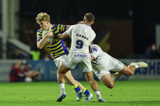 Daniel Coop of Warrington Wolves in action during the Betfred Super League round 27 match Warrington Wolves vs Toulouse Olympique at The Halliwell Jones Stadium, Warrington, United Kingdom on 11 September 2026

(Photo by Mark Cosgrove/News Images)