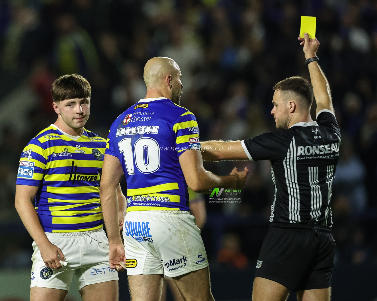 Charlie McKler of Warrington Wolves is sin binned during the Betfred Super League round 27 match Warrington Wolves vs Toulouse Olympique at The Halliwell Jones Stadium, Warrington, United Kingdom on 11 September 2026

(Photo by Mark Cosgrove/News Images)