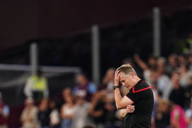 Phil Parkinson manager of Wrexham during the Sky Bet Championship match West Ham United vs Wrexham at London Stadium, London, United Kingdom on 11 September 2026

(Photo by Harvey Murphy/News Images)