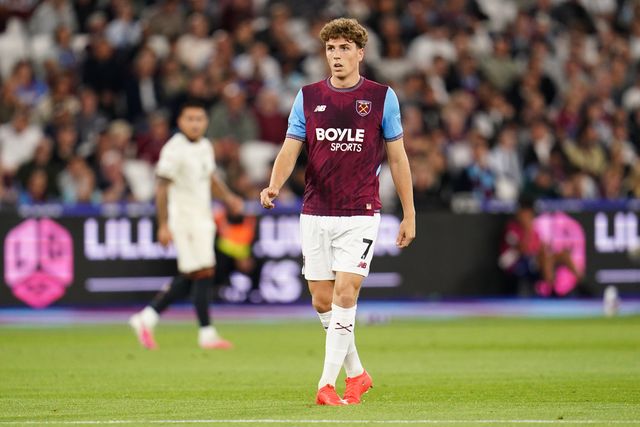 Arne Engels of West Ham United during the Sky Bet Championship match West Ham United vs Wrexham at London Stadium, London, United Kingdom on 11 September 2026

(Photo by Harvey Murphy/News Images)