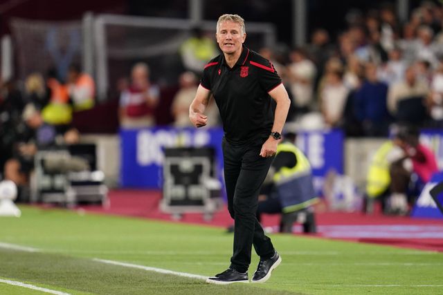 Phil Parkinson manager of Wrexham during the Sky Bet Championship match West Ham United vs Wrexham at London Stadium, London, United Kingdom on 11 September 2026

(Photo by Harvey Murphy/News Images)