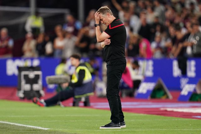 Phil Parkinson manager of Wrexham during the Sky Bet Championship match West Ham United vs Wrexham at London Stadium, London, United Kingdom on 11 September 2026

(Photo by Harvey Murphy/News Images)