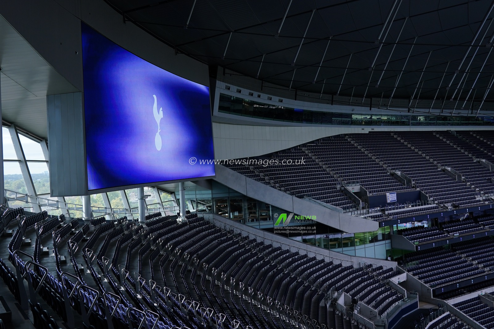 General view of the Tottenham Hotspur Stadium ahead of kick off during the Premier League match Tottenham Hotspur vs Everton at Tottenham Hotspur Stadium, London, United Kingdom on 12 September 2026

(Photo by Harvey Murphy/News Images)