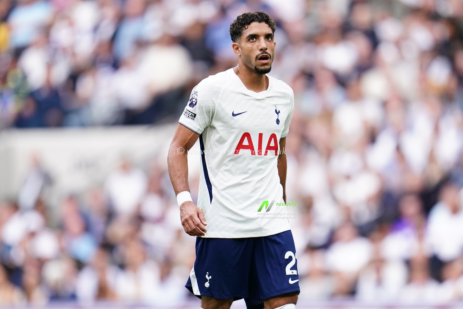 Omar Marmoush of Tottenham Hotspur during the Premier League match Tottenham Hotspur vs Everton at Tottenham Hotspur Stadium, London, United Kingdom on 12 September 2026

(Photo by Harvey Murphy/News Images)