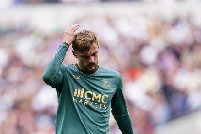 Kiernan Dewsbury-Hall of Everton during the Premier League match Tottenham Hotspur vs Everton at Tottenham Hotspur Stadium, London, United Kingdom on 12 September 2026

(Photo by Harvey Murphy/News Images)