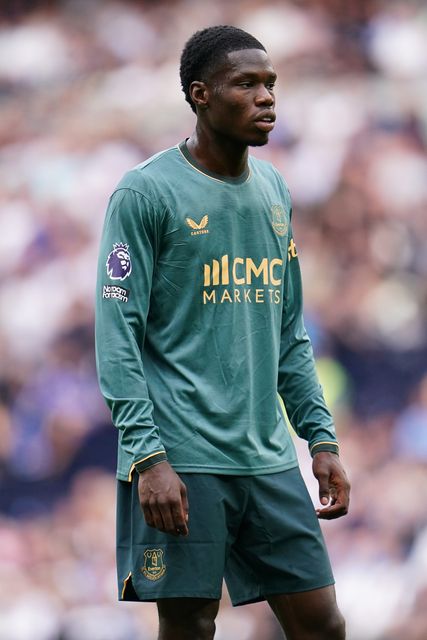Thierno Barry of Everton during the Premier League match Tottenham Hotspur vs Everton at Tottenham Hotspur Stadium, London, United Kingdom on 12 September 2026

(Photo by Harvey Murphy/News Images)