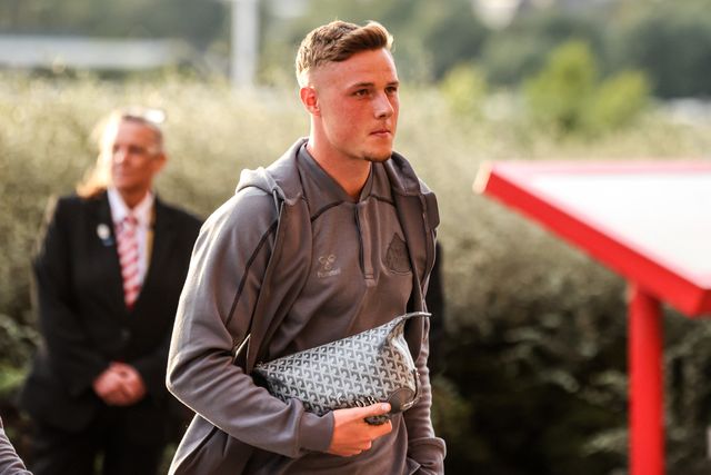 Daniel Ballard of Sunderland arrives during the Premier League match Sunderland vs Arsenal at Stadium Of Light, Sunderland, United Kingdom on 12 September 2026

(Photo by Alfie Cosgrove/News Images)