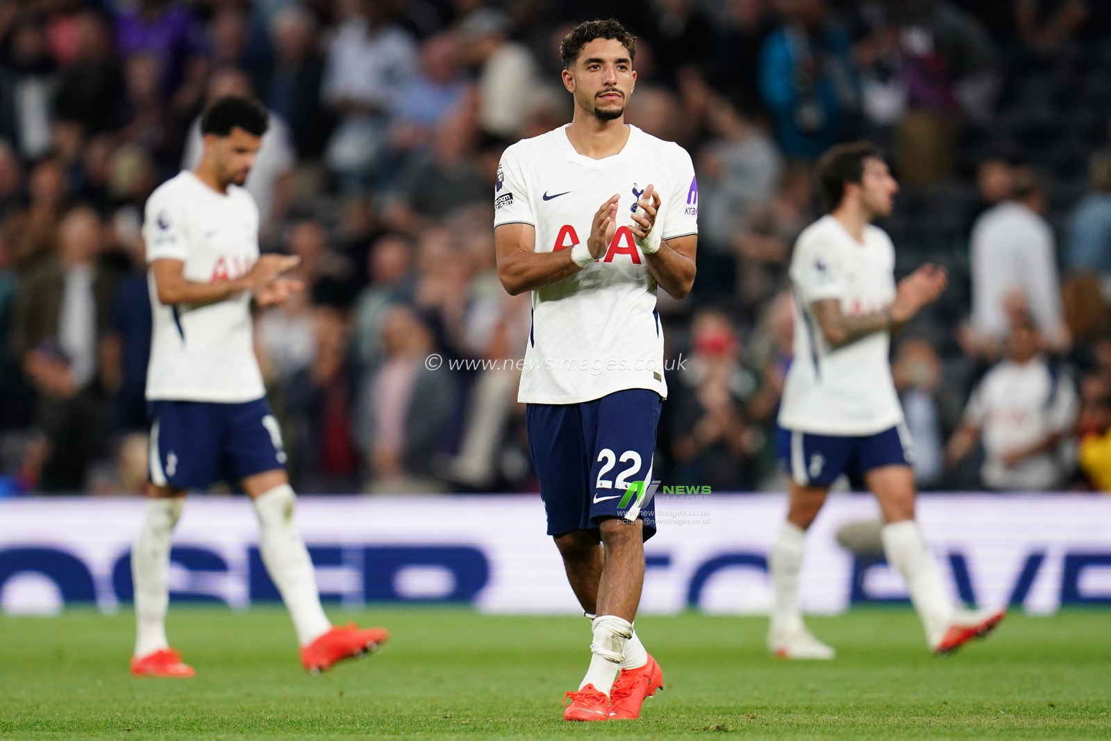 Omar Marmoush of Tottenham Hotspur at full time during the Premier League match Tottenham Hotspur vs Everton at Tottenham Hotspur Stadium, London, United Kingdom on 12 September 2026

(Photo by Harvey Murphy/News Images)