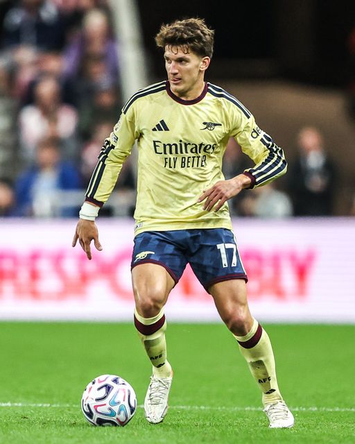 Christos Tzolis of Arsenal during the Premier League match Sunderland vs Arsenal at Stadium Of Light, Sunderland, United Kingdom on 12 September 2026

(Photo by Alfie Cosgrove/News Images)