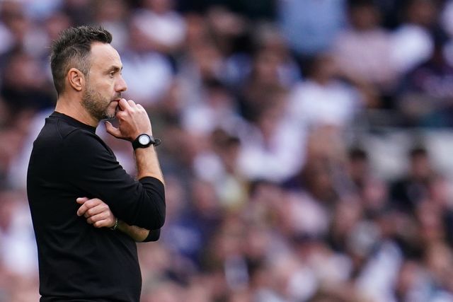 Roberto De Zerbi manager of Tottenham Hotspur during the Premier League match Tottenham Hotspur vs Everton at Tottenham Hotspur Stadium, London, United Kingdom on 12 September 2026

(Photo by Harvey Murphy/News Images)
