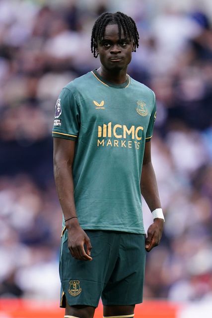 Tyrique George of Everton during the Premier League match Tottenham Hotspur vs Everton at Tottenham Hotspur Stadium, London, United Kingdom on 12 September 2026

(Photo by Harvey Murphy/News Images)