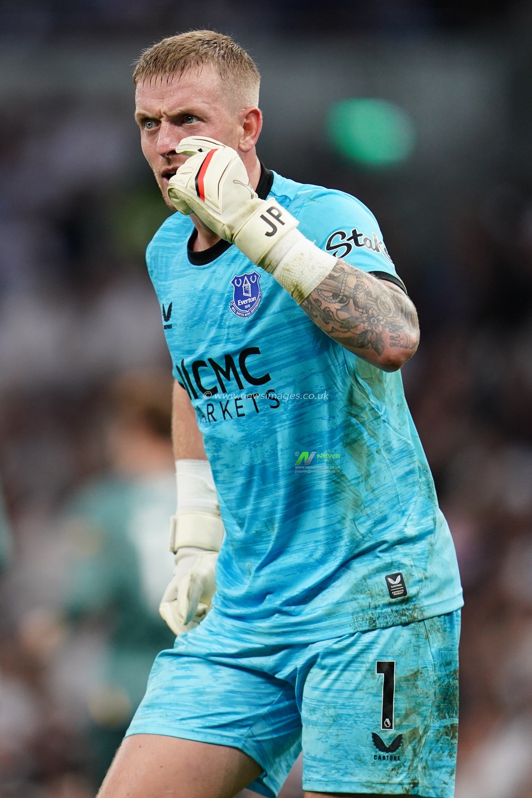 Everton goalkeeper Jordan Pickford during the Premier League match Tottenham Hotspur vs Everton at Tottenham Hotspur Stadium, London, United Kingdom on 12 September 2026

(Photo by Harvey Murphy/News Images)
