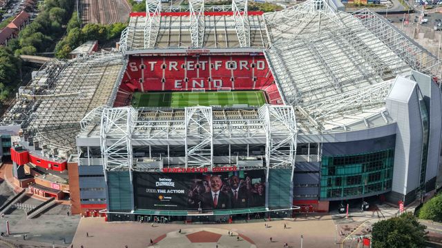 An aerial view of Old Trafford and the Stretford End during the Premier League match Manchester United vs Manchester City at Old Trafford, Manchester, United Kingdom on 13 September 2026

(Photo by Mark Cosgrove/News Images)