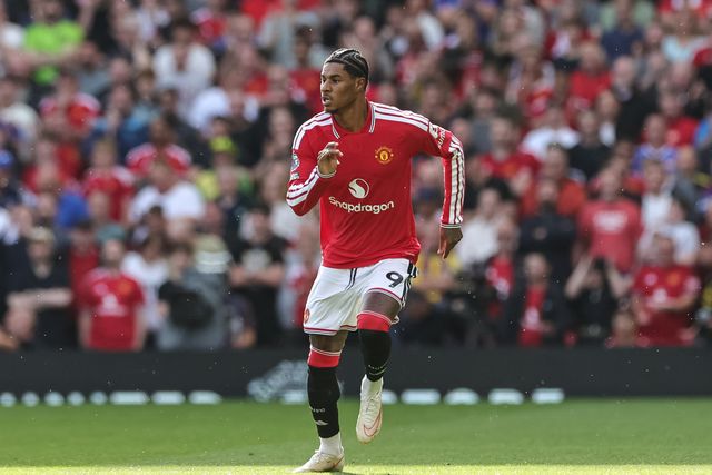 Marcus Rashford of Manchester United during the Premier League match Manchester United vs Manchester City at Old Trafford, Manchester, United Kingdom on 13 September 2026

(Photo by Mark Cosgrove/News Images)