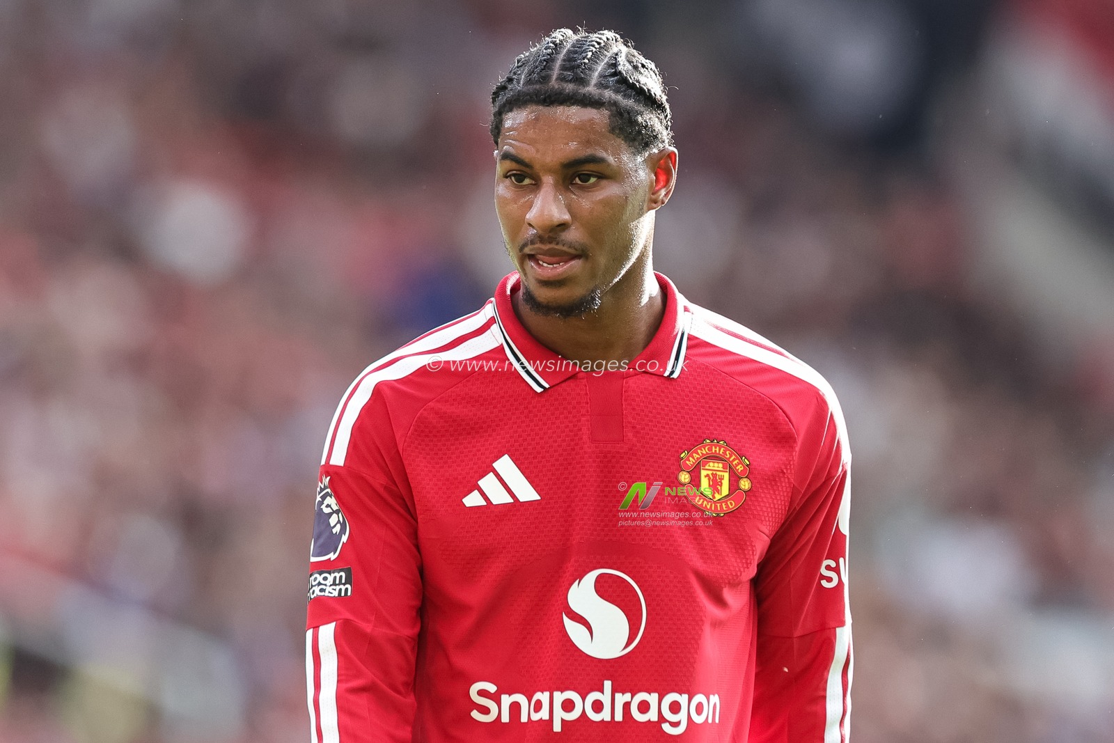 Marcus Rashford of Manchester United during the Premier League match Manchester United vs Manchester City at Old Trafford, Manchester, United Kingdom on 13 September 2026

(Photo by Mark Cosgrove/News Images)