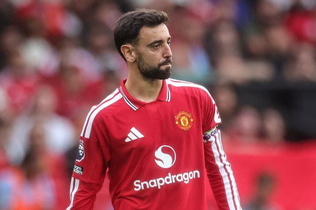 Bruno Fernandes of Manchester United during the Premier League match Manchester United vs Manchester City at Old Trafford, Manchester, United Kingdom on 13 September 2026

(Photo by Mark Cosgrove/News Images)