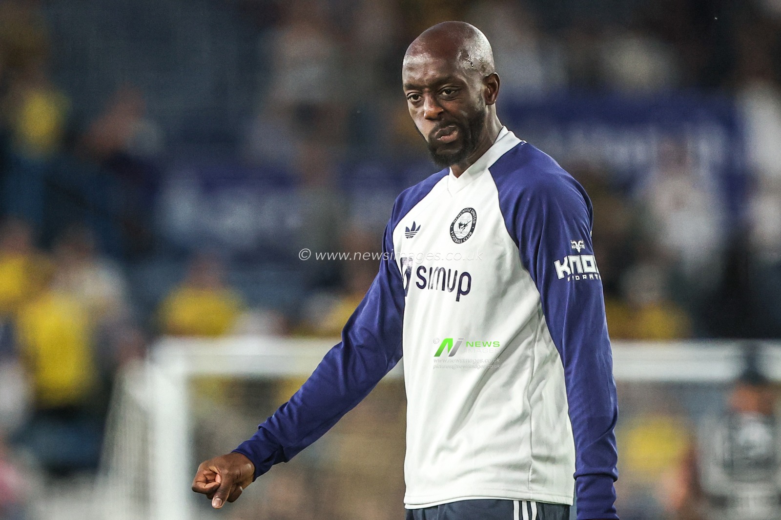 Yoane Wissa of Newcastle United in the pregame warmup session during the Premier League match Leeds United vs Newcastle Untied at Elland Road, Leeds, United Kingdom on 14 September 2026

(Photo by Alfie Cosgrove/News Images)