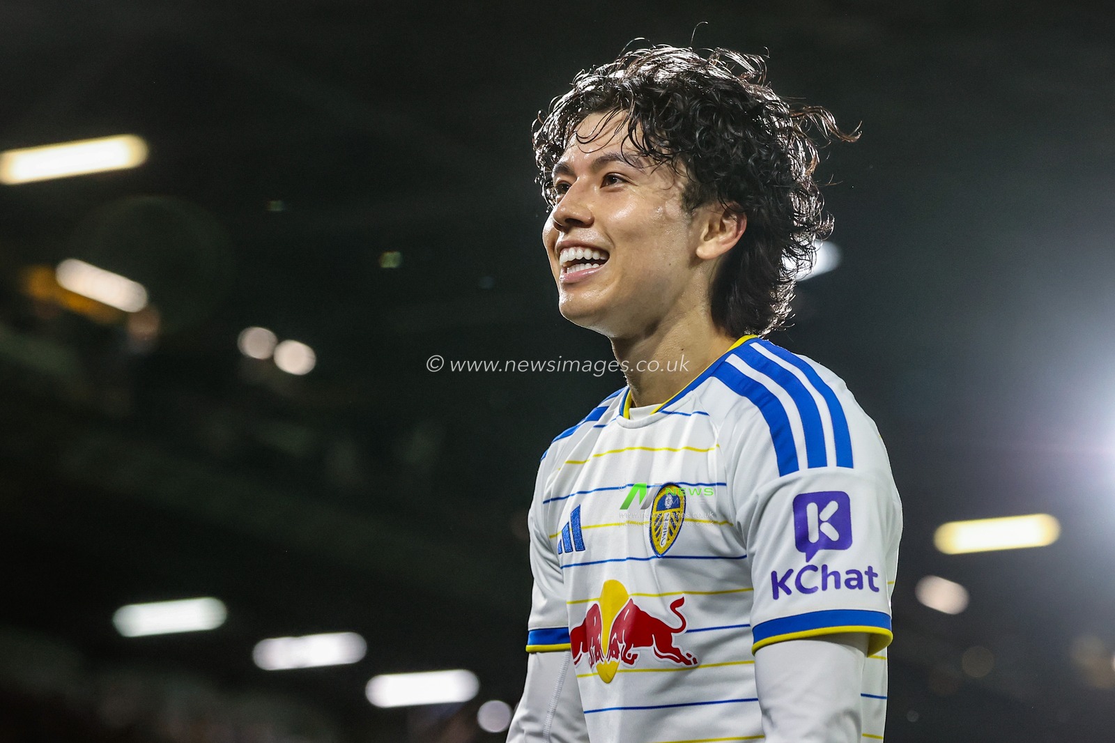 Ao Tanaka of Leeds United celebrates his goal to make it 1-0 during the Premier League match Leeds United vs Newcastle Untied at Elland Road, Leeds, United Kingdom on 14 September 2026

(Photo by Alfie Cosgrove/News Images)