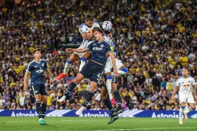 Dominic Calvert-Lewin of Leeds United scores to make it 2-0 during the Premier League match Leeds United vs Newcastle Untied at Elland Road, Leeds, United Kingdom on 14 September 2026

(Photo by Alfie Cosgrove/News Images)