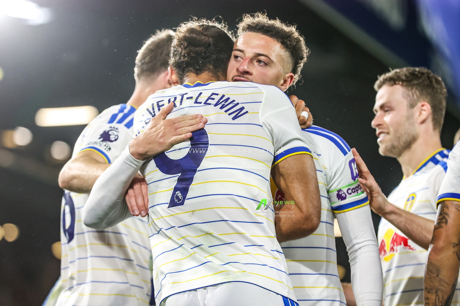 Dominic Calvert-Lewin of Leeds United celebrates his goal to make it 3-0 during the Premier League match Leeds United vs Newcastle Untied at Elland Road, Leeds, United Kingdom on 14 September 2026

(Photo by Alfie Cosgrove/News Images)