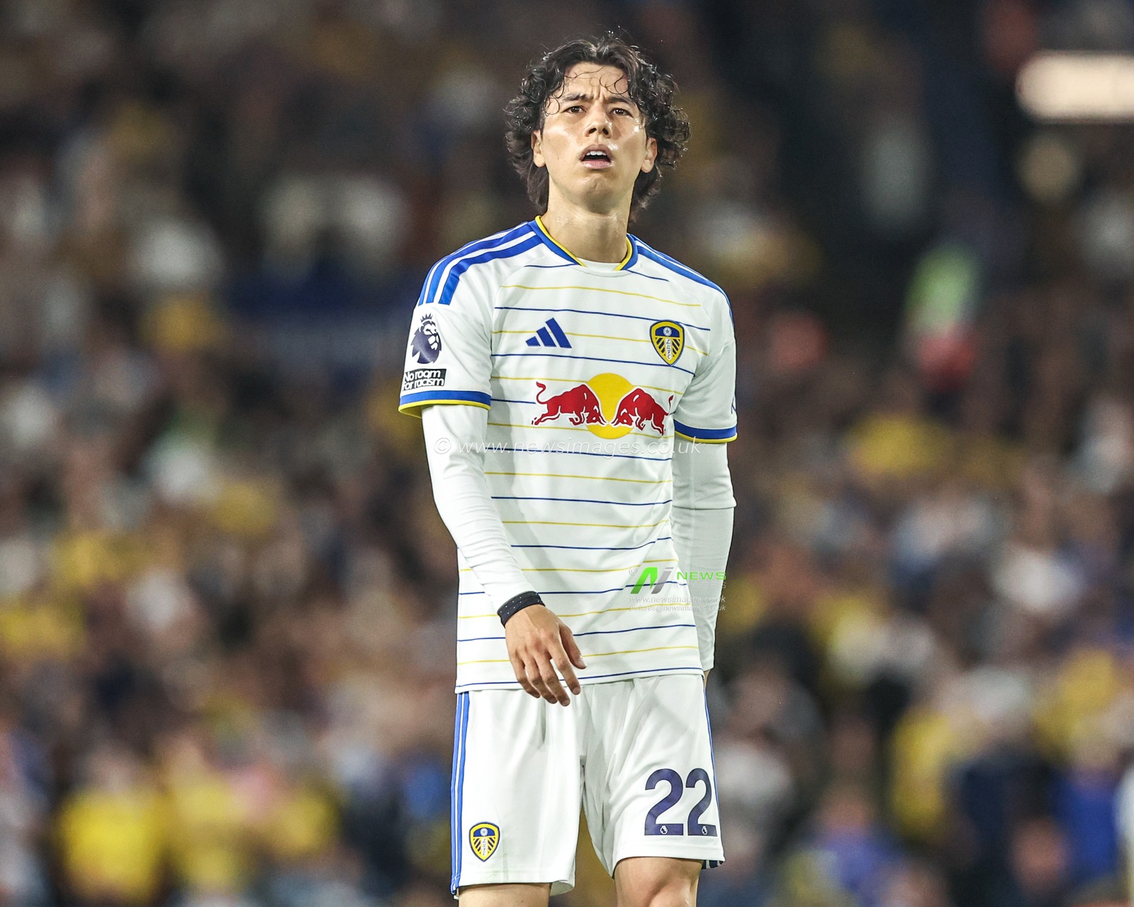 Ao Tanaka of Leeds United looks on during the Premier League match Leeds United vs Newcastle Untied at Elland Road, Leeds, United Kingdom on 14 September 2026

(Photo by Alfie Cosgrove/News Images)