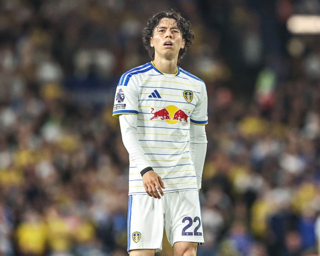 Ao Tanaka of Leeds United looks on during the Premier League match Leeds United vs Newcastle Untied at Elland Road, Leeds, United Kingdom on 14 September 2026

(Photo by Alfie Cosgrove/News Images)