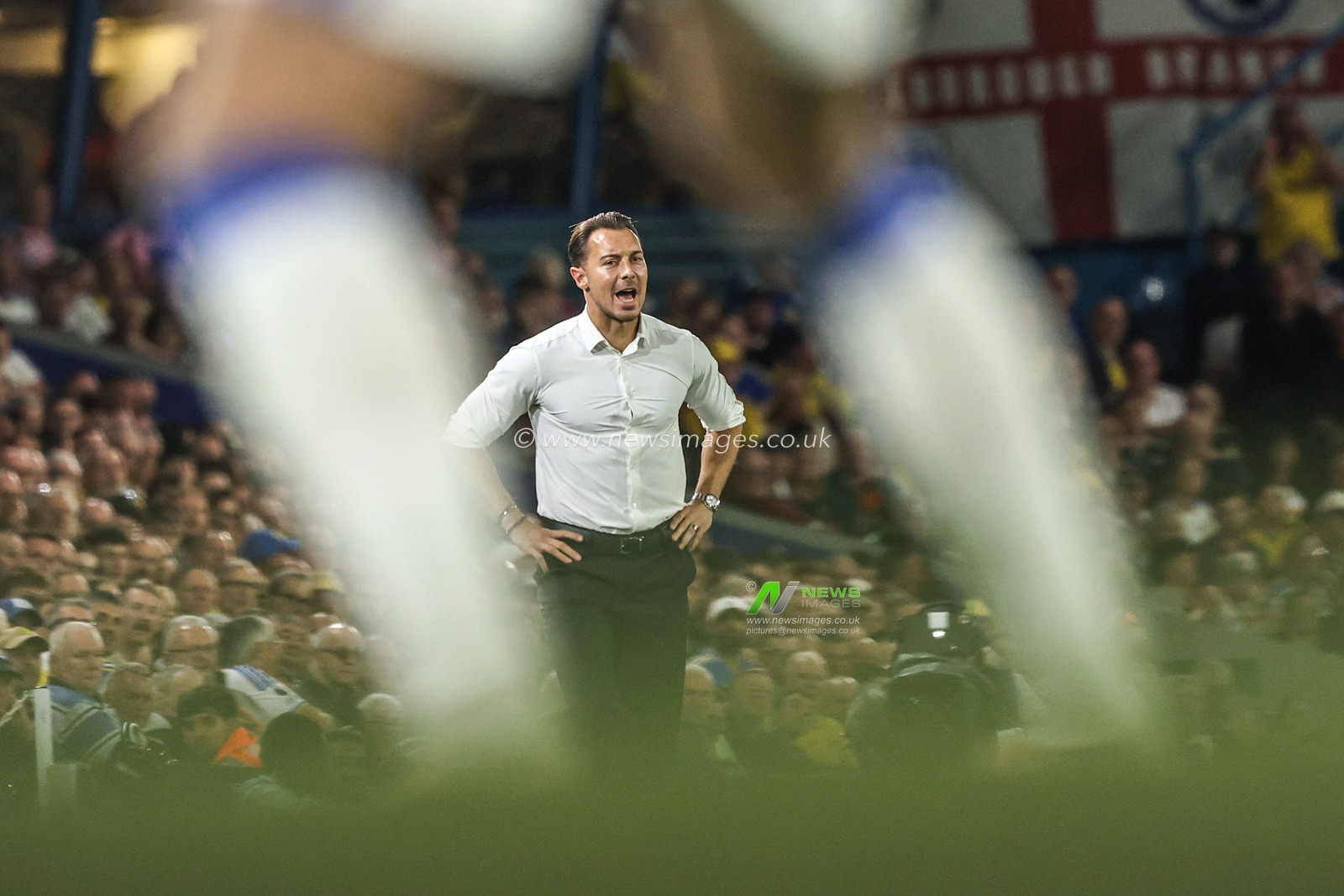 Matthias Jaissle manager of Newcastle United gives his team instructions during the Premier League match Leeds United vs Newcastle Untied at Elland Road, Leeds, United Kingdom on 14 September 2026

(Photo by Alfie Cosgrove/News Images)