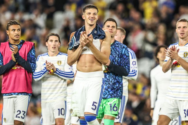 Tarik Muharemovic of Leeds United applauds the fans after the game during the Premier League match Leeds United vs Newcastle Untied at Elland Road, Leeds, United Kingdom on 14 September 2026

(Photo by Alfie Cosgrove/News Images)
