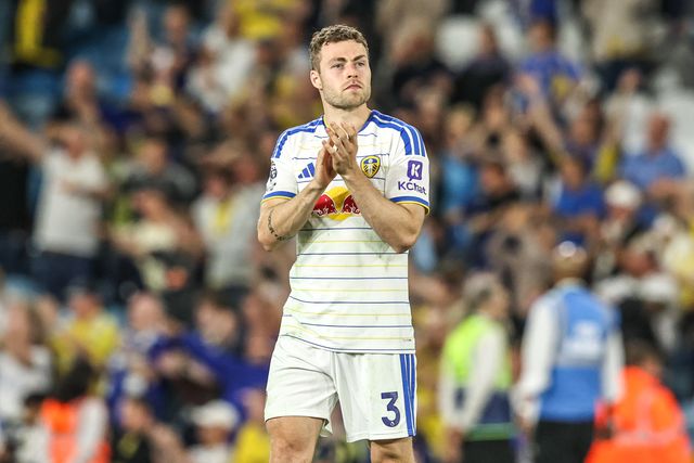 Gabriel Gudmundsson of Leeds United applauds the fans after the game during the Premier League match Leeds United vs Newcastle Untied at Elland Road, Leeds, United Kingdom on 14 September 2026

(Photo by Alfie Cosgrove/News Images)